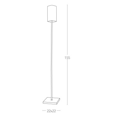 Lampe carrée avec lampadaire en métal et abat-jour carré en verre FanEurope blanc