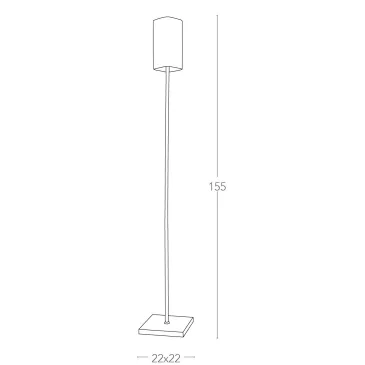 Lampada Square con Piantana in Metallo e Paralume Squadrato in Vetro Bianco FanEurope