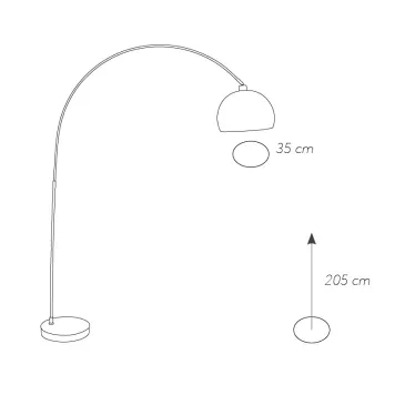 Arco Metal Nikel Lampe...
