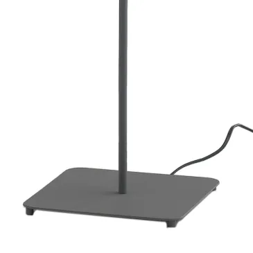 Lampadaire Elvis en métal gris avec base carrée