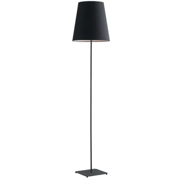 I-ELVIS-PT NER - Piantana Minimal Nera Paralume Tessuto Metallo Lampada da Terra Moderna E27
