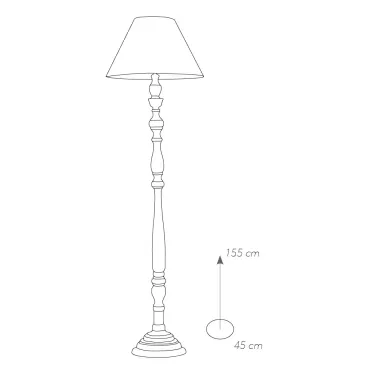 Lampadaire en métal blanc...