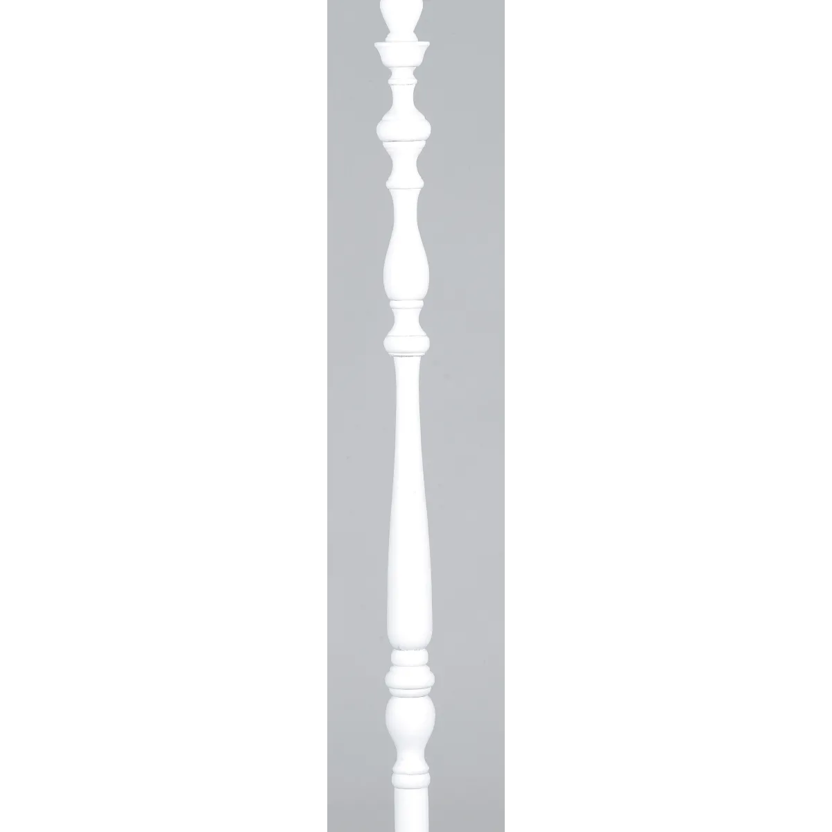 Lampadaire Bourlesque en bois décoré blanc