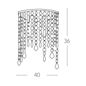 Plafonnier en métal avec cristaux K9 Pendentifs Breeze Line FanEurope