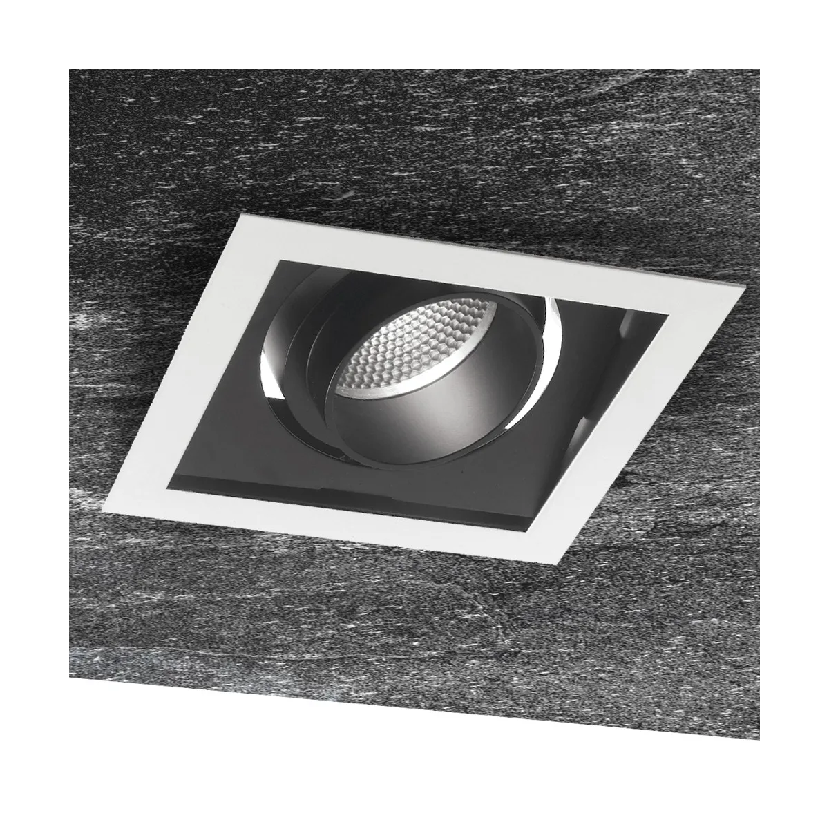 INC-APOLLO-1X30C - Faretto a Incasso Quadrato Orientabile Bianco Nero Led 30 watt 3000 kelvin