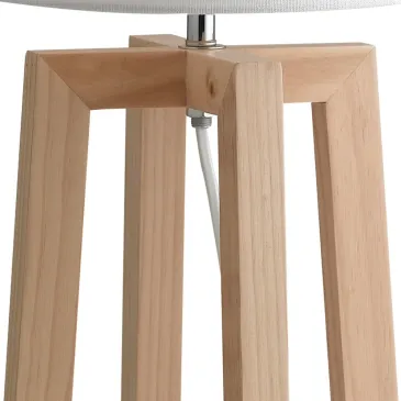 Lampe de table Berry en bois naturel FanEurope