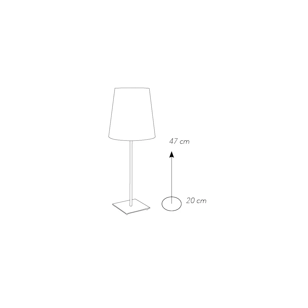 I-ELVIS-L GR - Lampe de table moderne en tissu gris abat-jour gris métal E27