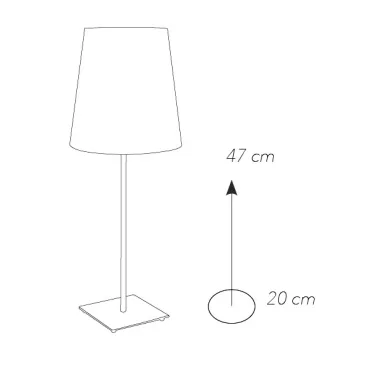 I-ELVIS-L NER - Lampe de bureau noire abat-jour en métal tissu moderne E27