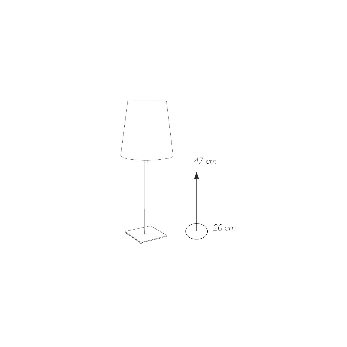 I-ELVIS-L NER - Lampe de bureau noire abat-jour en métal tissu moderne E27