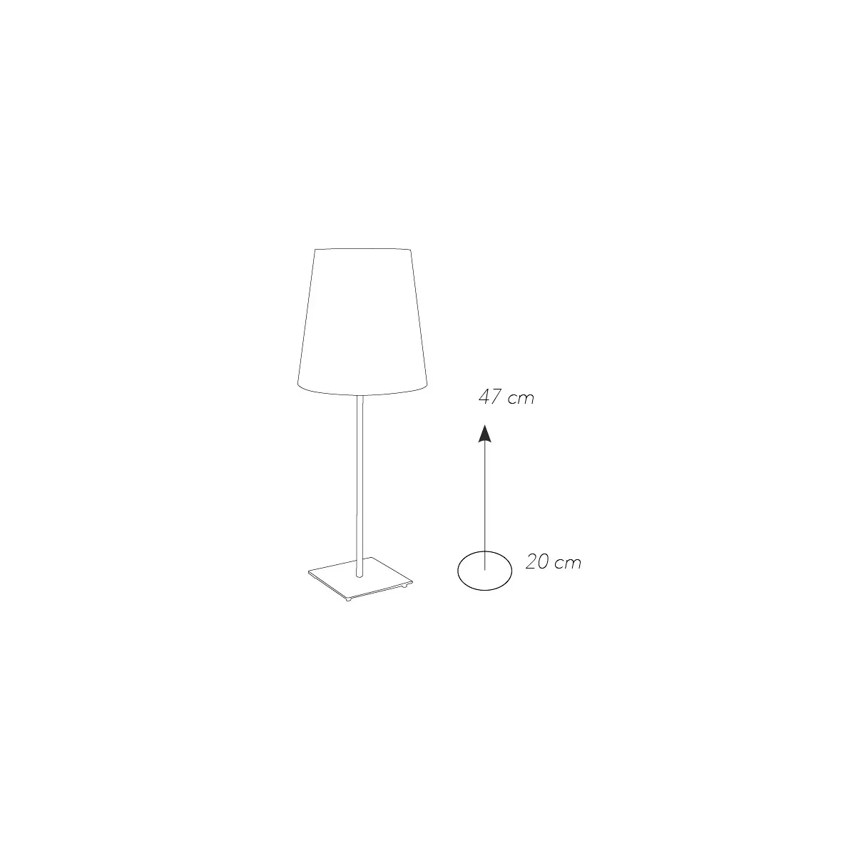 I-ELVIS-L NER - Lampe de bureau noire abat-jour en métal tissu moderne E27