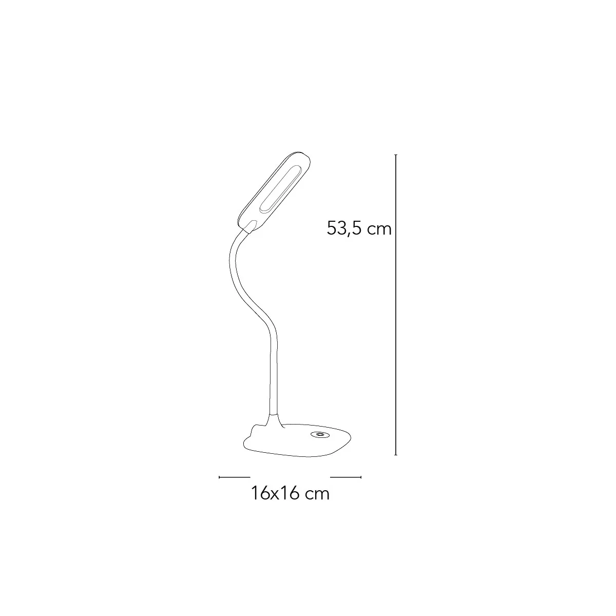 Lampe de lecture grise Darwin avec système d'écran tactile FanEurope