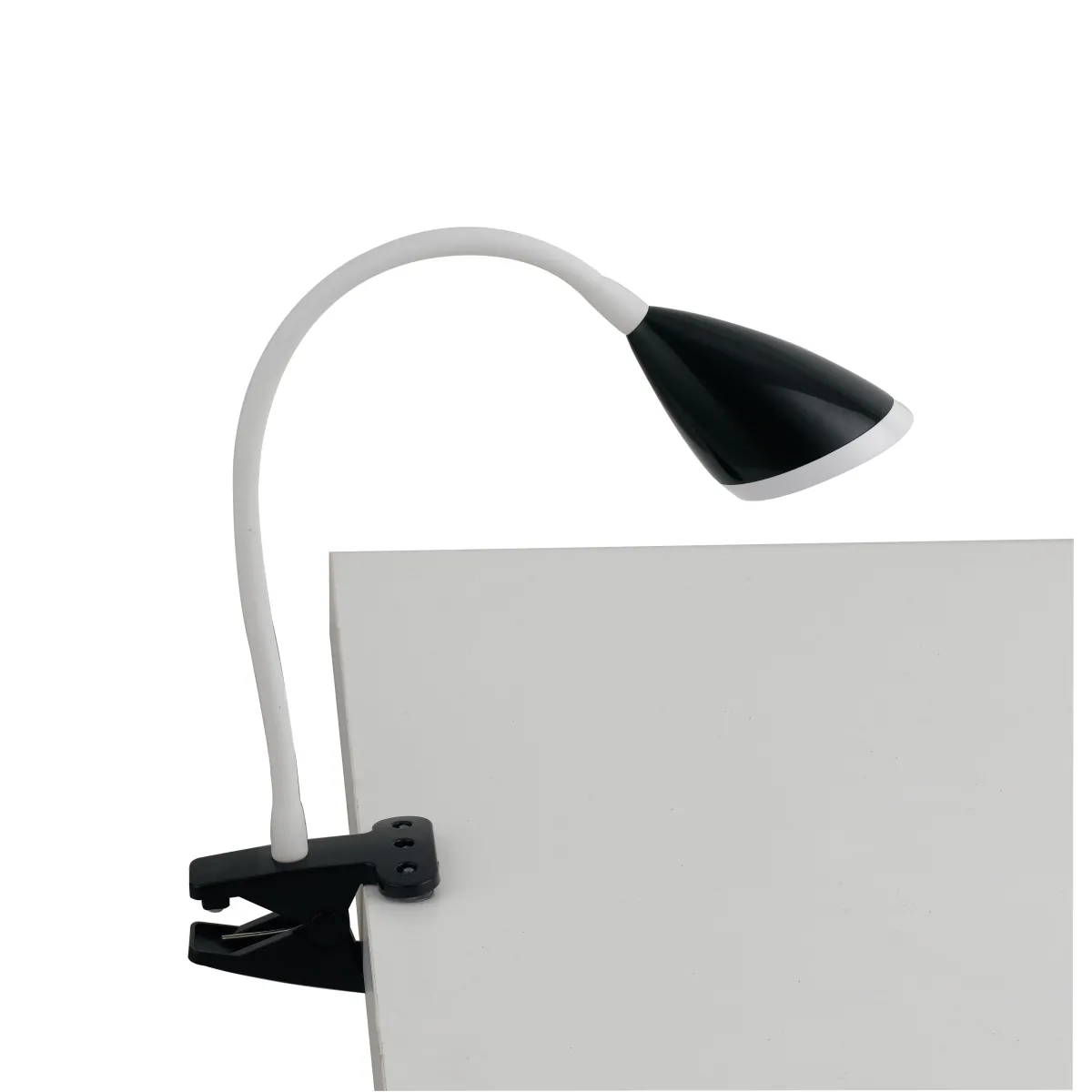 LEDT-HEGEL-BLACK - Lampada da Tavolo Flessibile con Pinza...