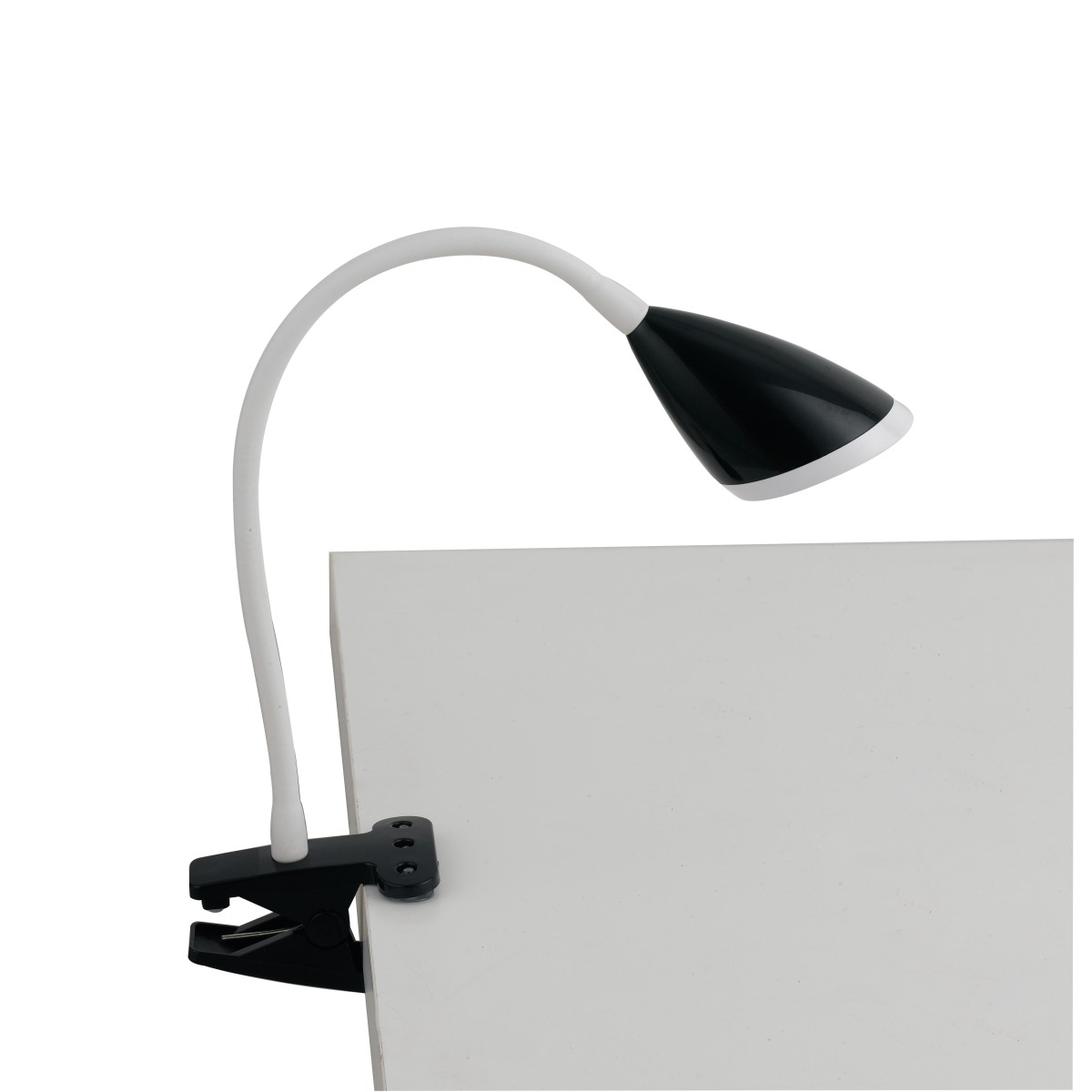 LEDT-HEGEL-BLACK - Lampada da Tavolo Flessibile con Pinza...
