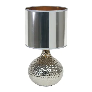 I-PULSAR/L 35 SILVER - Lume Argento paralume Pvc fusto Ceramica Lampada Moderna E14