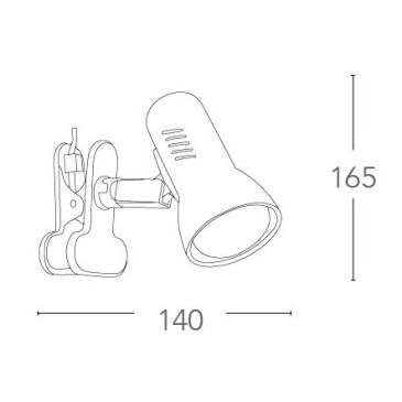 Weiße E27-Klemmleuchte für den Schreibtisch | Mondialshop