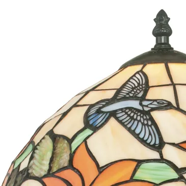 Lampe Dafne avec diffuseur en verre avec décoration florale artisanale