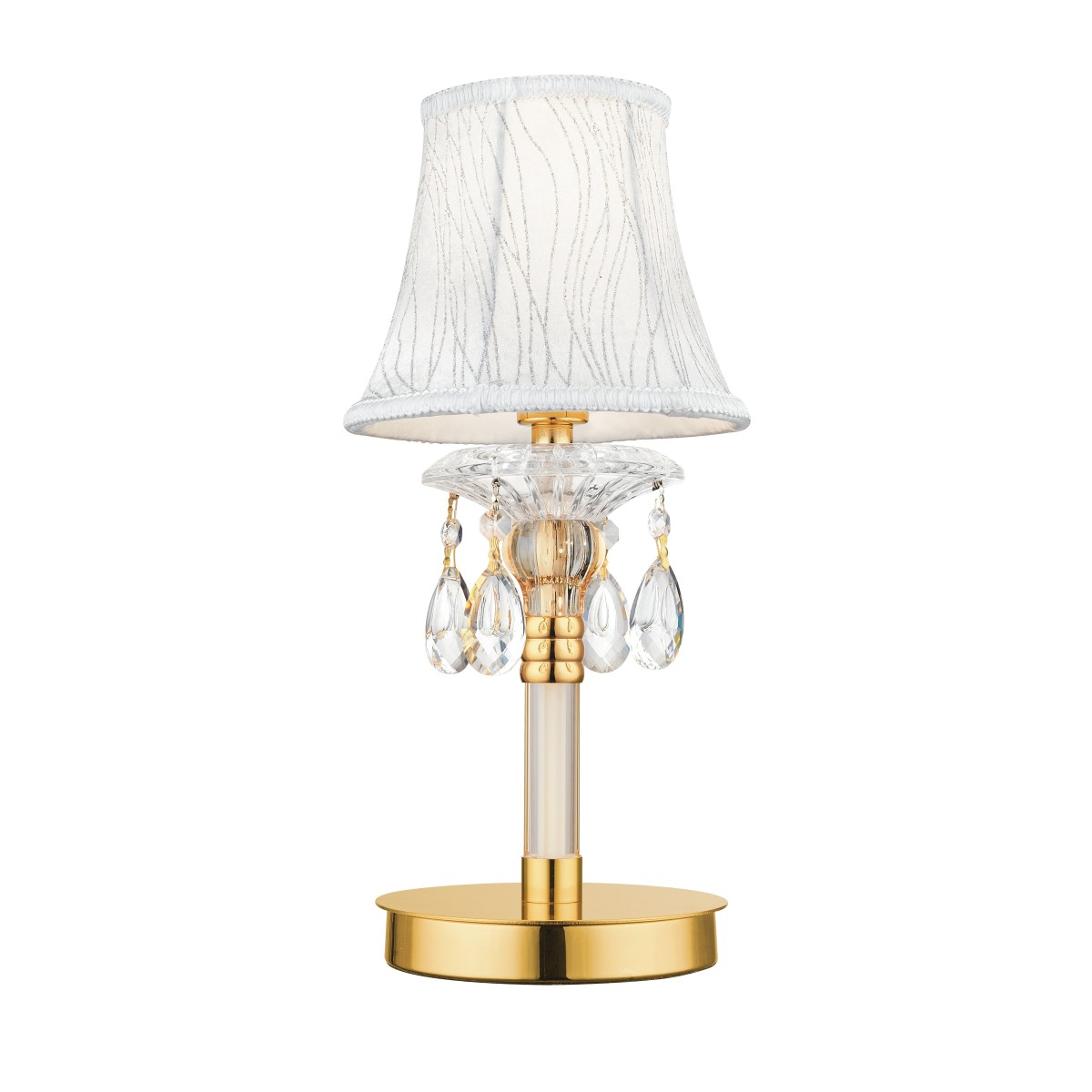 I-MONET/L - Lume Classico Oro Gocce Cristalli K9 paralume...