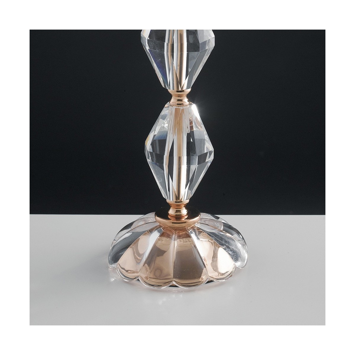 Fusto Abat jour Riflesso con Decoro in Cristallo e...