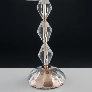 Tige de Lume réfléchie en métal doré avec décoration en cristal