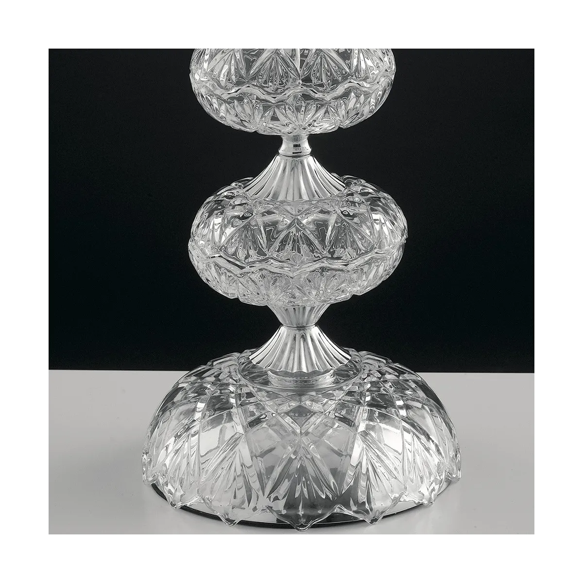 Lampe de boîtier Incanto en verre cristal avec finitions chromées