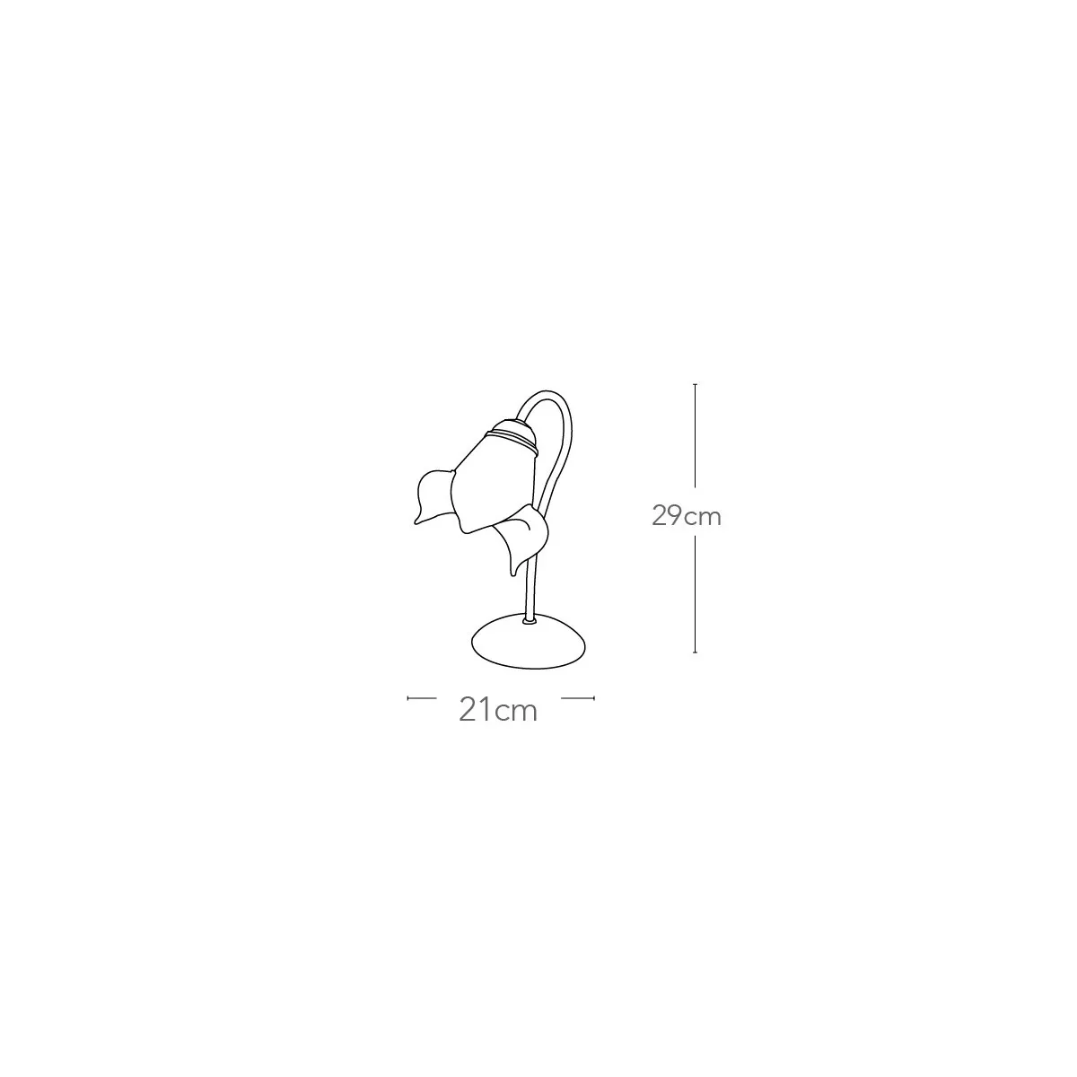 I-1162 / L RUG - Lampe de table classique Diffuseur en métal Lampe de table en verre blanc orange tiré à la main E14