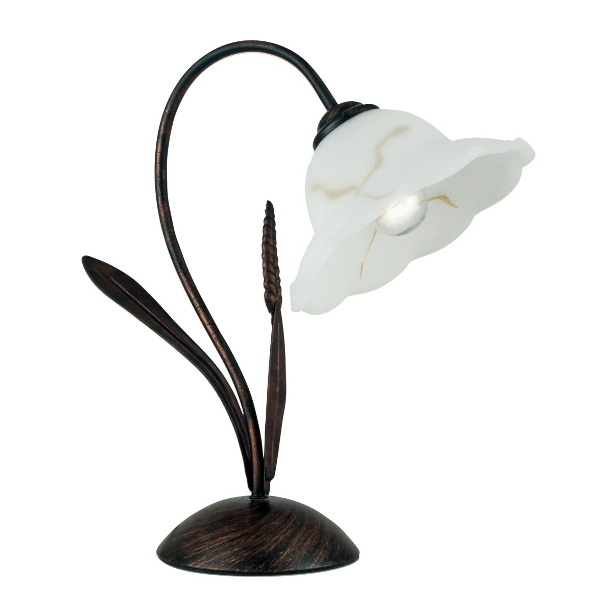 I-BYRON / L RUG - Lampe de table abat-jour Floral Glass...