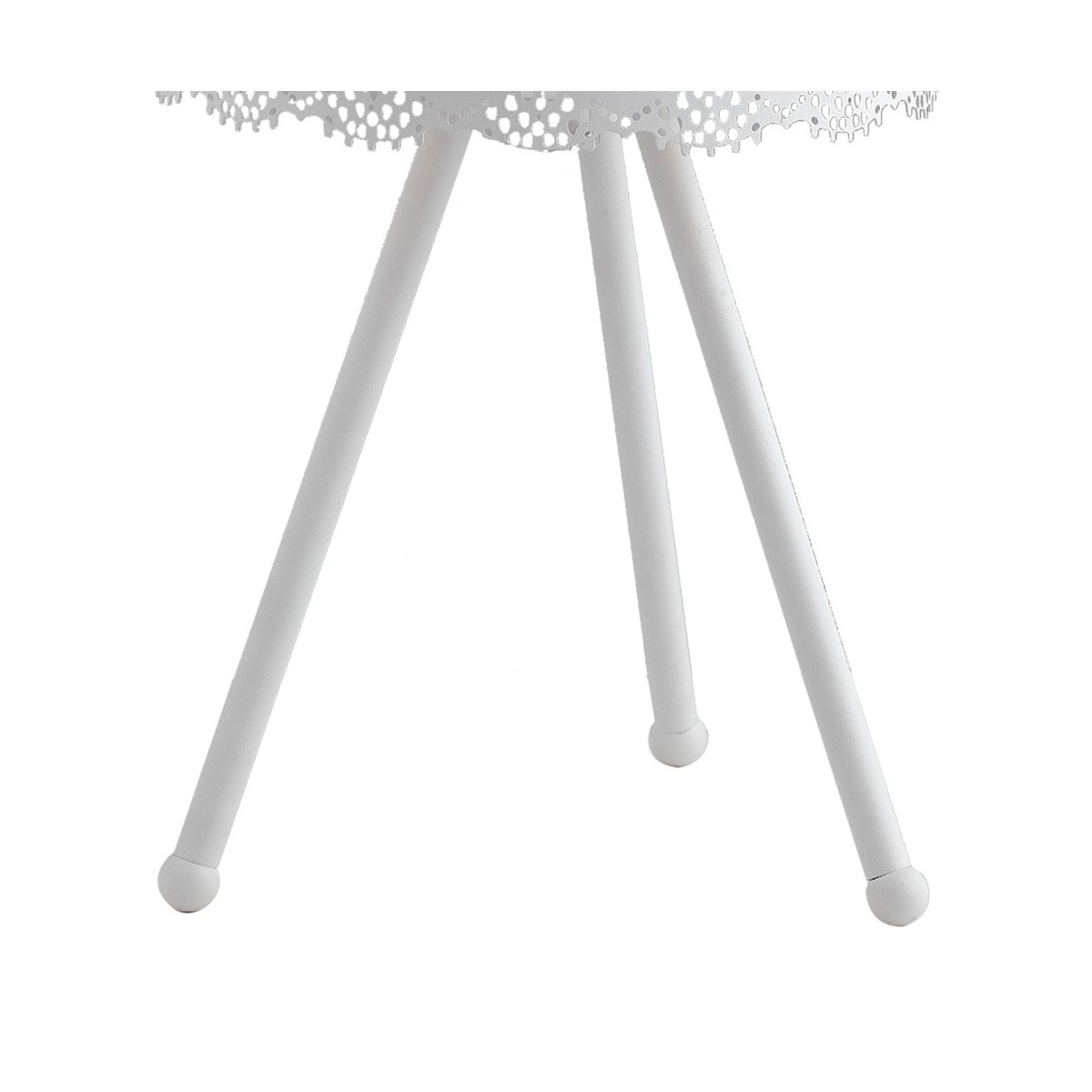 Lampe de table trépied Cluny en éventail en métal blanc...