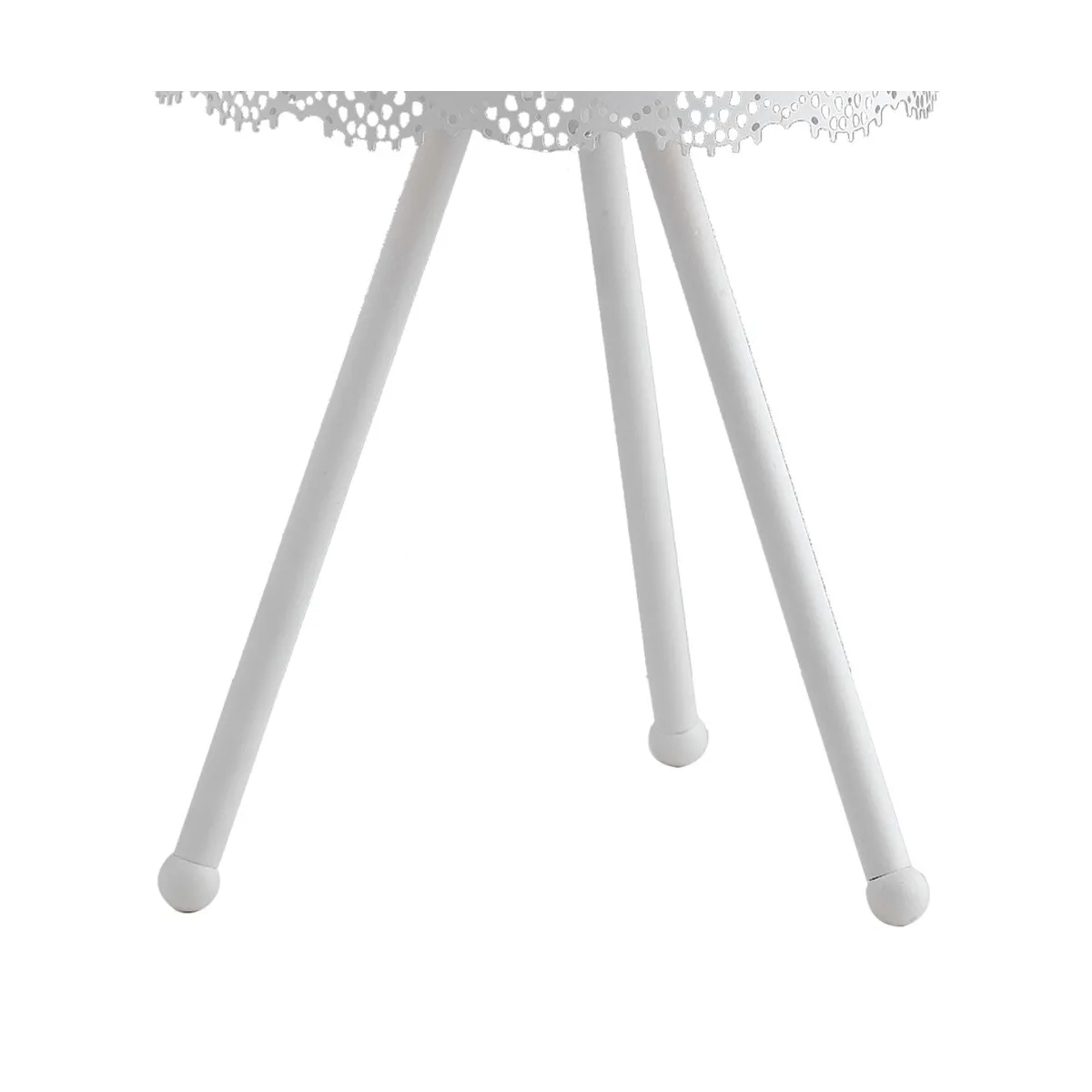 Lampe de table trépied Cluny en éventail en métal blanc mat Europe