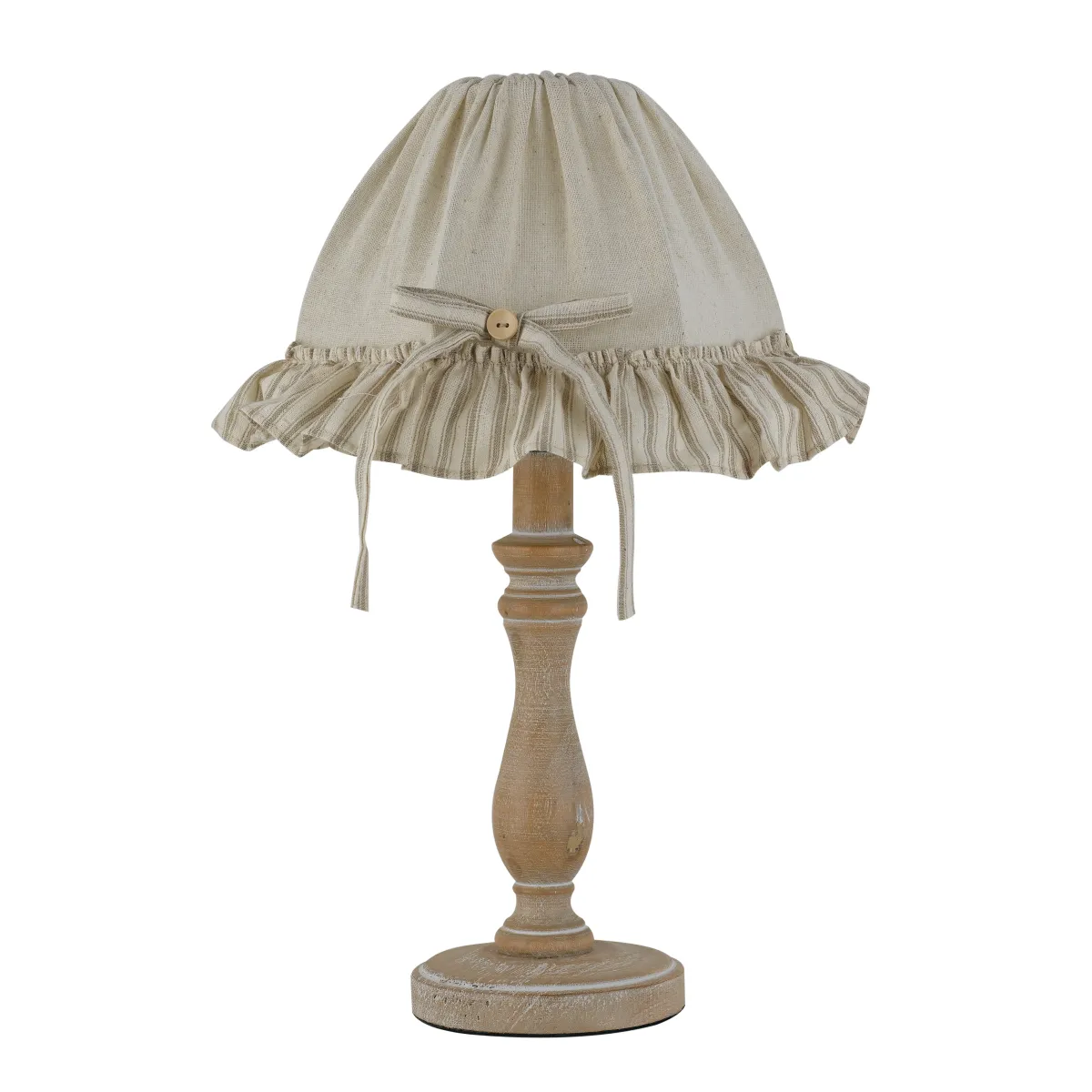 I-CHERRY-LUME - Abat jour Fusto Legno Naturale Paralume...