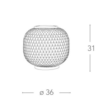 Lampe ronde en bambou...