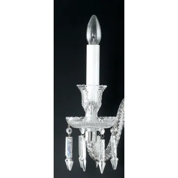 Applique 2 luci in Cristallo con finitura Cromo e eleganti Pendenti FanEurope
