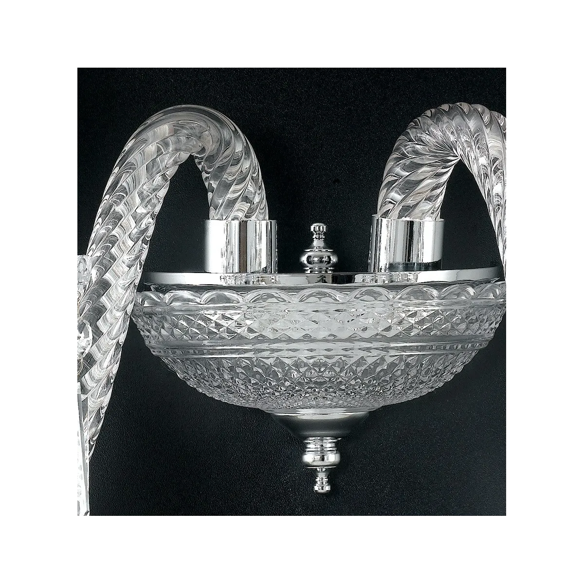 Struttura in Cristallo con Finitura Cromata Linea Louvre