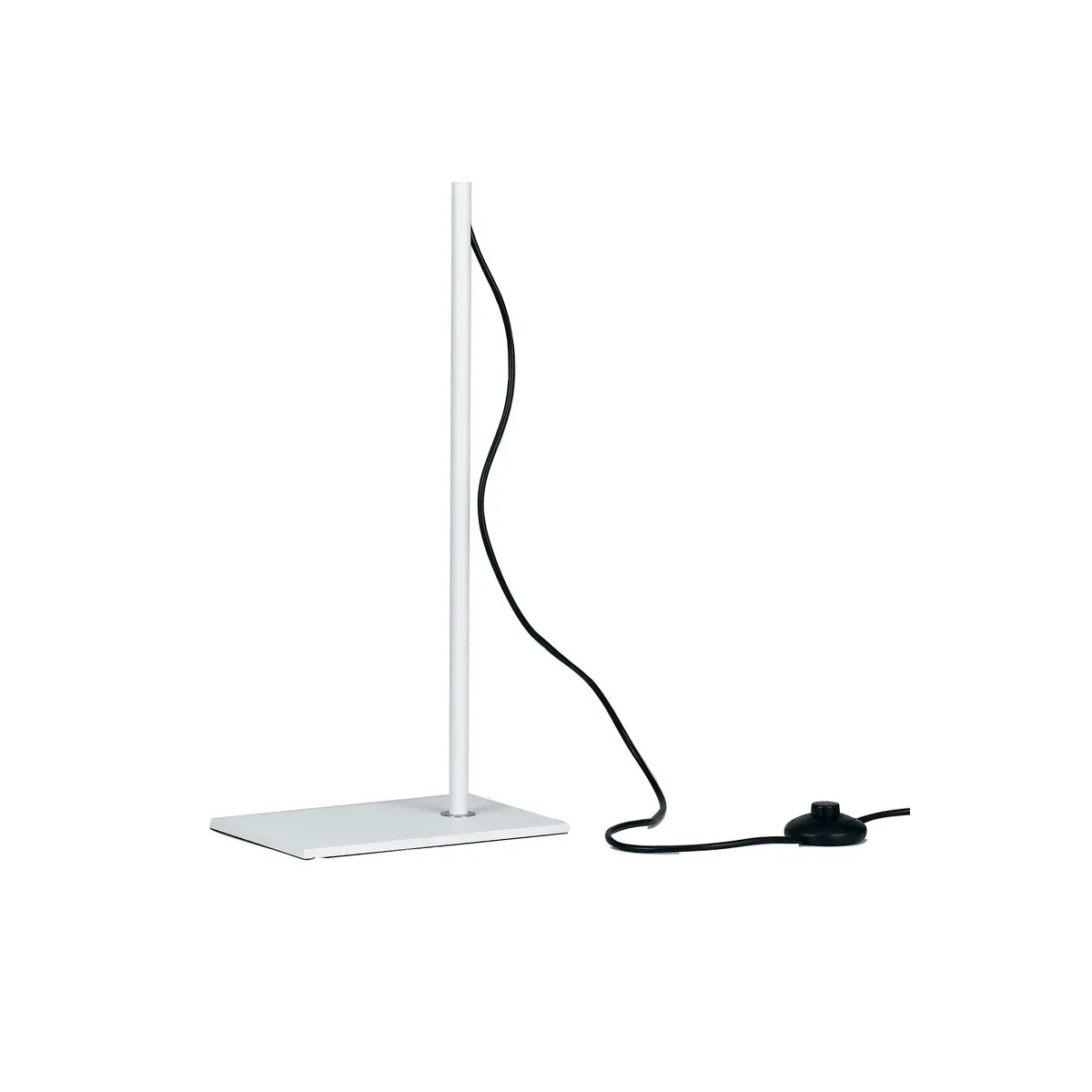 Lampadaire en aluminium blanc avec interrupteur manuel