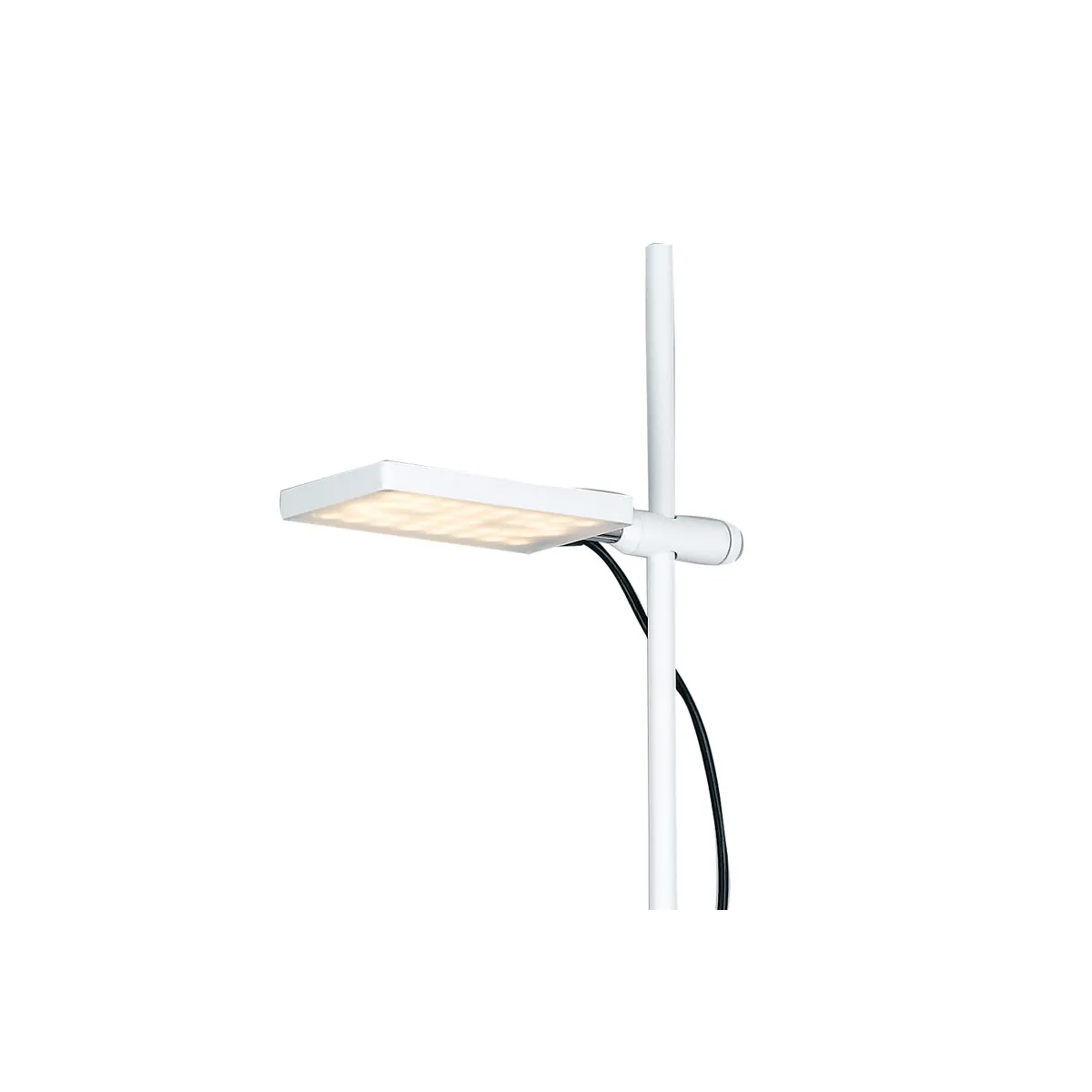 Lampadaire avec diffuseur réglable et lumière LED en aluminium blanc à hauteur réglable