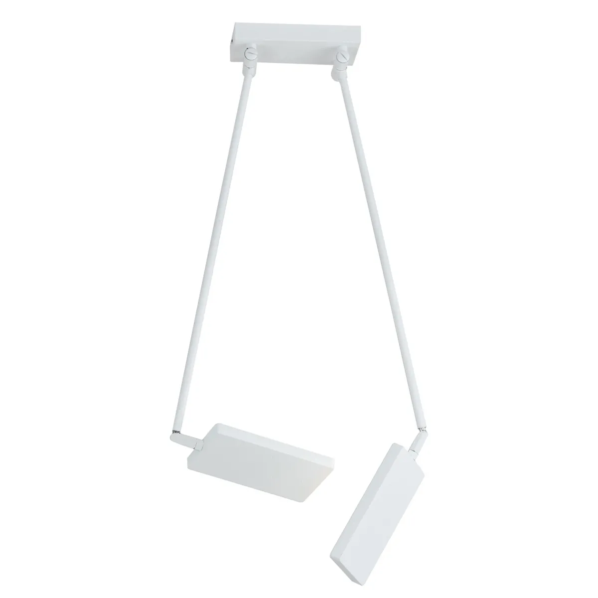 LED-BOOK-PL-BCO - Plafoneira a Libro Orientabile Alluminio Bianco 2 luci Led 34 att Luce Calda