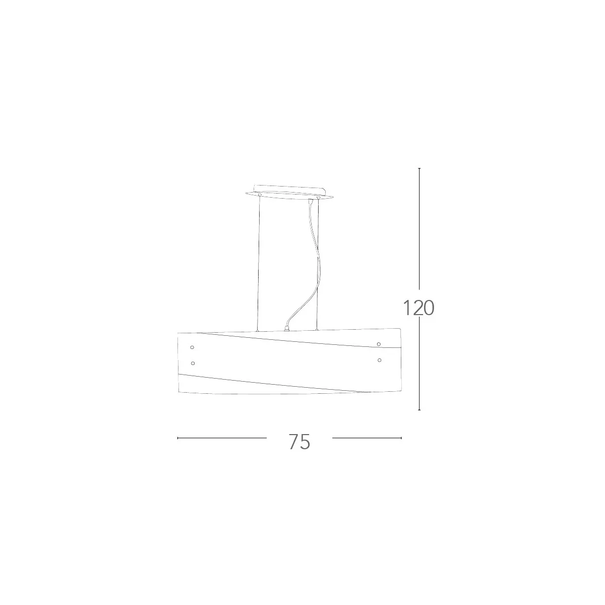 Lampadario Paris 4 luci in Vetro Bianco con Fascia Argento FanEurope