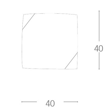 Plafoniera Quadrata moderna Per camere e soggiorni in Vetro bianco Decori Argento o Oro 3XE27