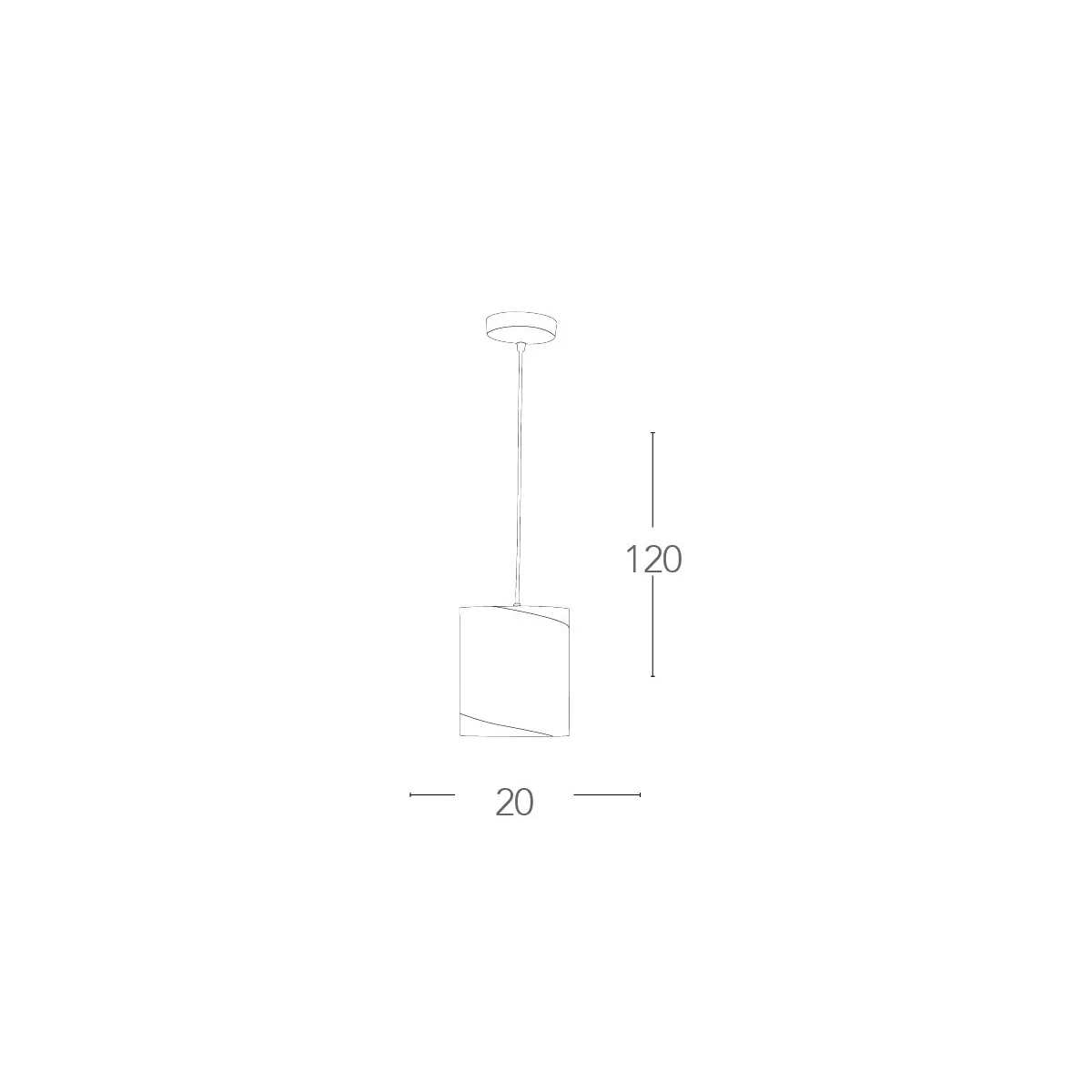 I-PARIS / S1 GOLD - Suspension Or Décoration Lustre en Verre Blanc Cylindrique Moderne E27