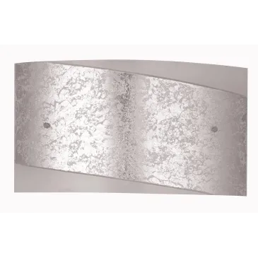 I-PARIS/3520 SIL - Applique Moderna Fascia Argento Vetro Bianco Rettangolare E27