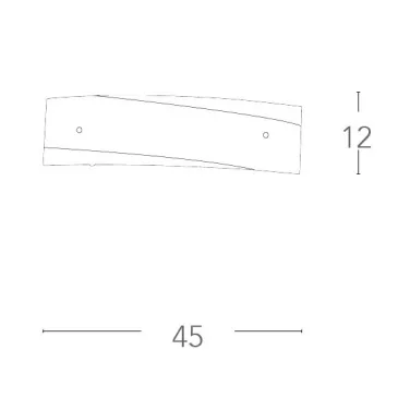 Applique Paris Rettangolare 12x45 in Vetro Bianco con Fascia Argento FanEurope