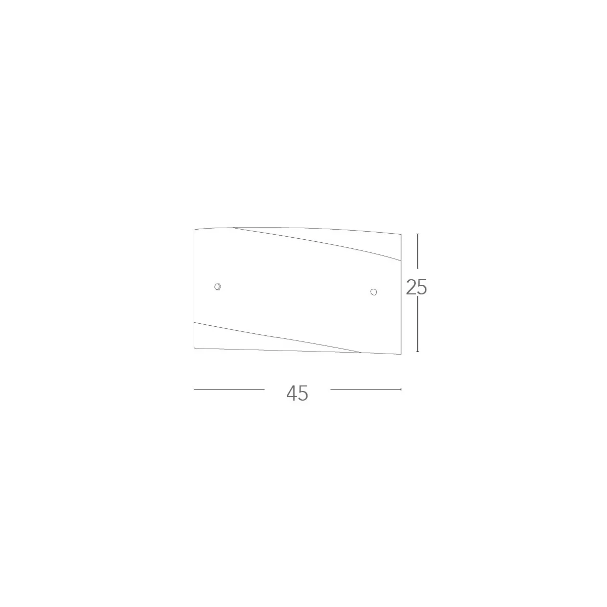 Applique Paris Rettangolare 25x45 in Vetro Bianco con...