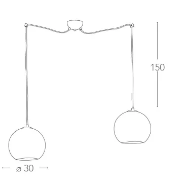 Lampada a 2 sospensioni 60W...