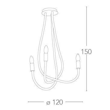 Plafonnier Flexible Lover en métal et silicone blanc