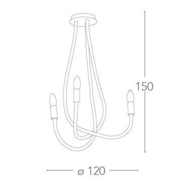Plafonnier Flexible Lover en métal et silicone blanc