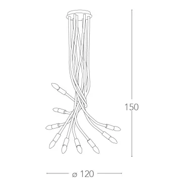 Plafonnier flexible en métal enduit d'amant de silicone blanc