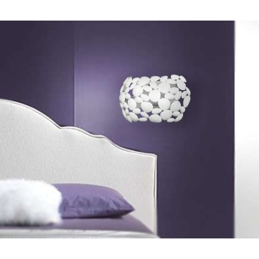 Applique en métal blanc avec décoration moderne Applique Dioniso