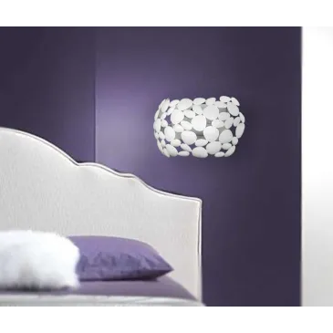 Applique da parete per interno 40W 2XE14 bianca GRAPE. Moderno punto luce con struttura in metallo a forma di sassi