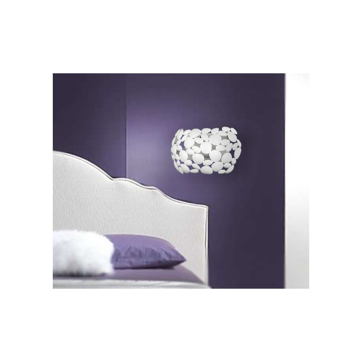Applique da parete per interno 40W 2XE14 bianca GRAPE....