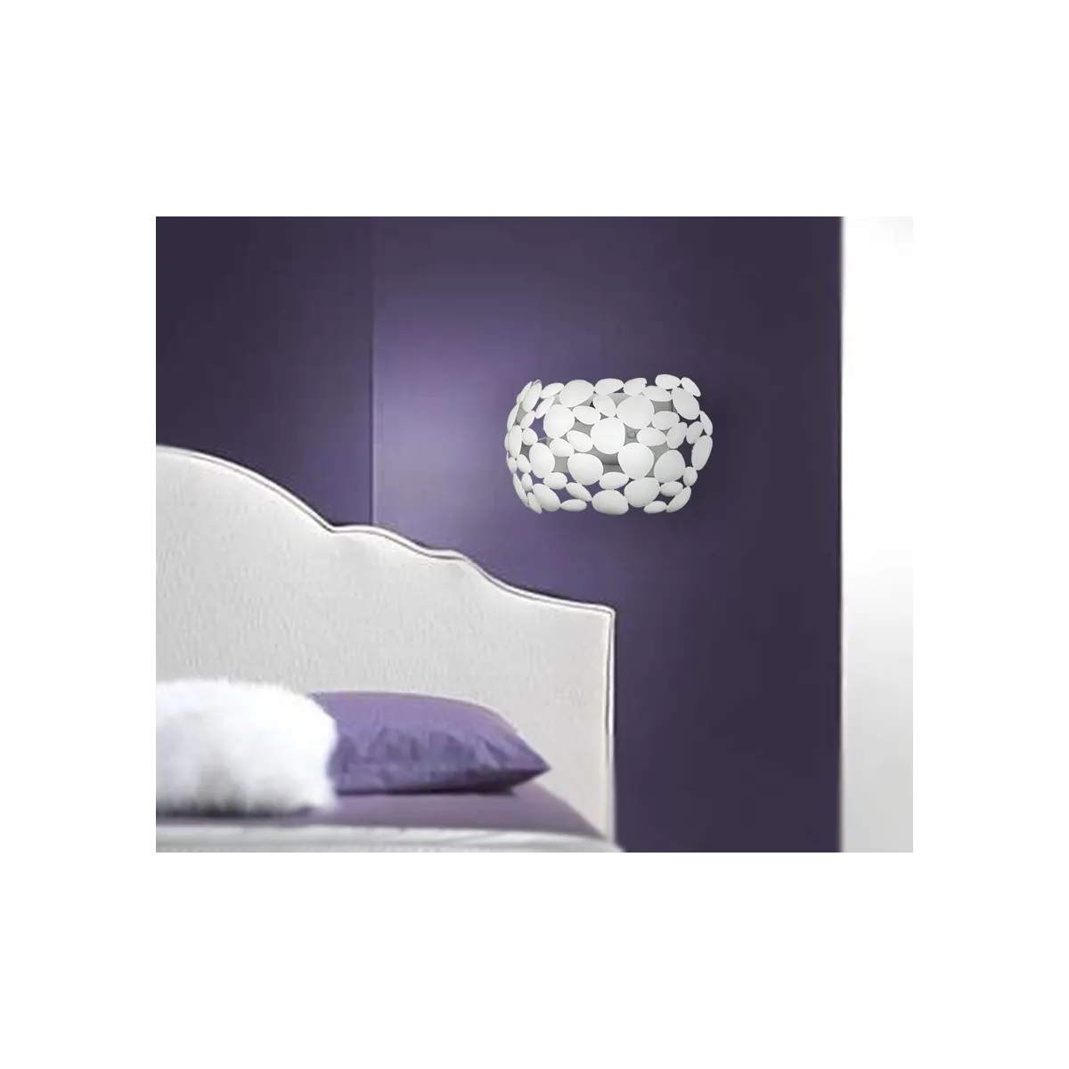 Applique en métal blanc avec décoration moderne Applique Dioniso