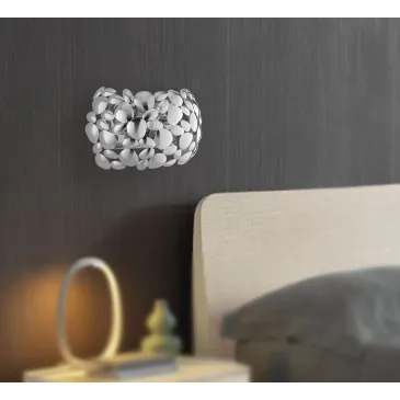 Lampada da Parete in Metallo Cromo con Decoro Moderno Applique Dioniso